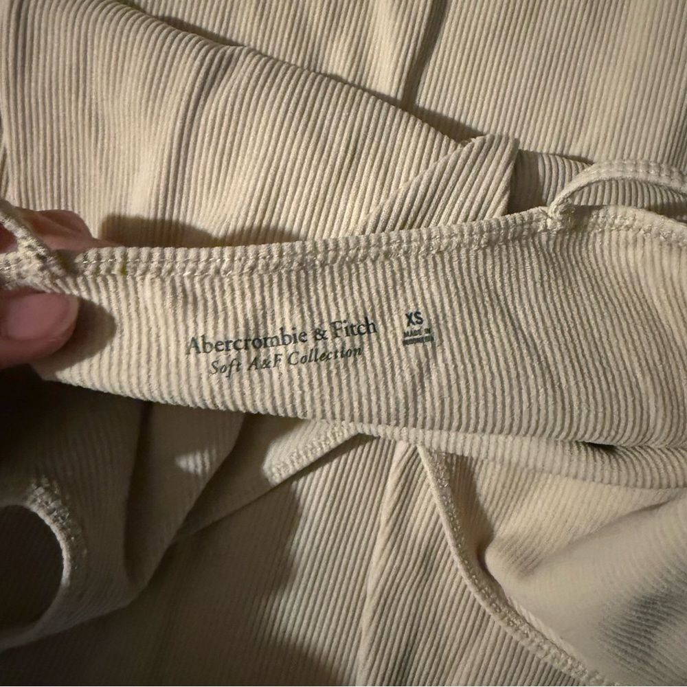 Abercrombie & Fitch Cream ribbed Dress size XS - Picture 2 of 6